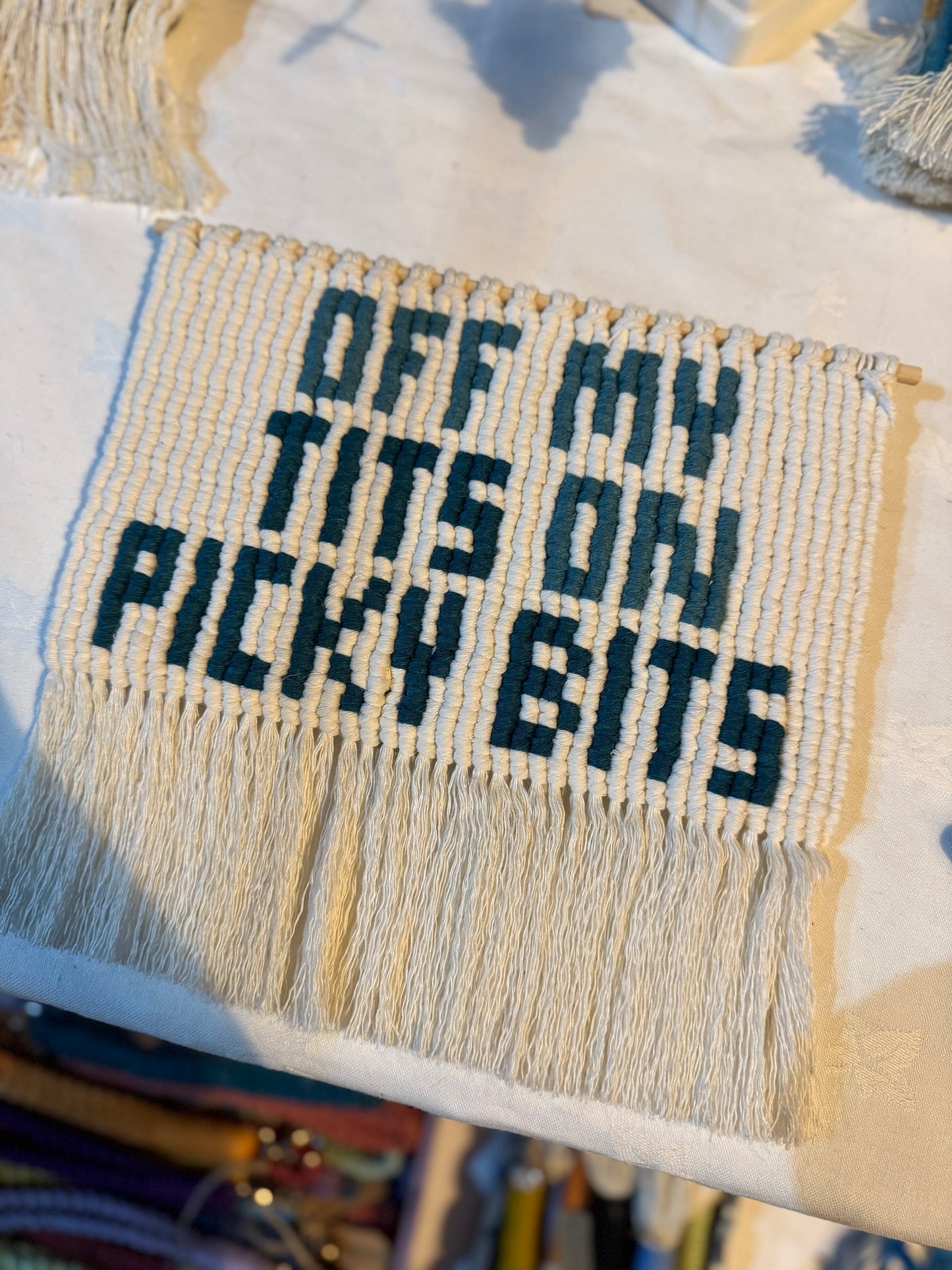 Off my tits wall hanging