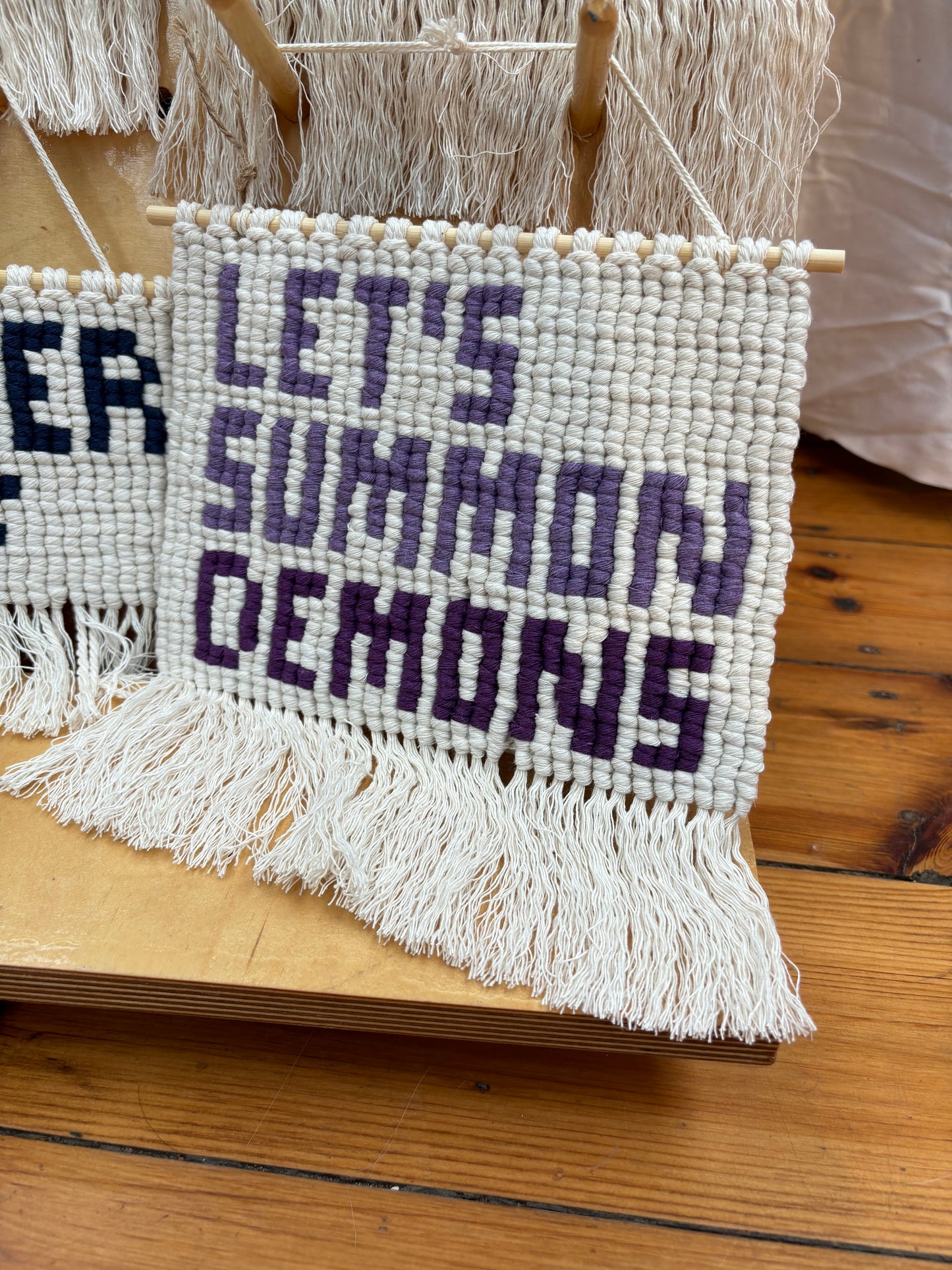 Let’s summon demons wall hanging