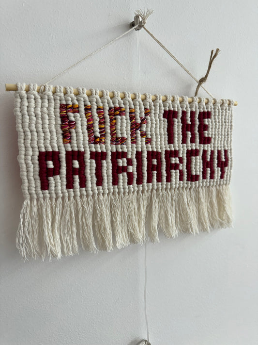 Fuck the Patriarchy wall hanging