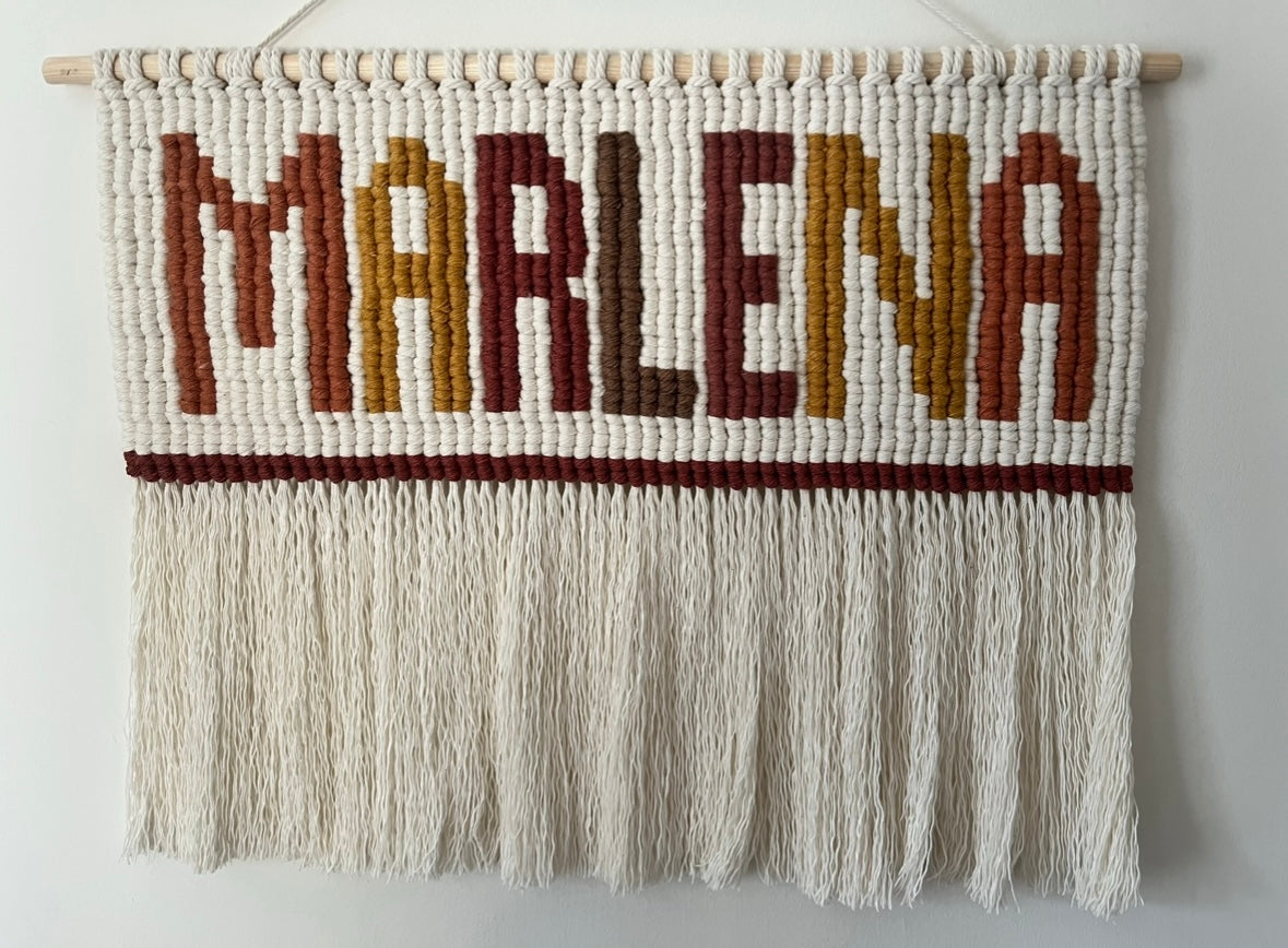 Macrame Custom Name wall hanging