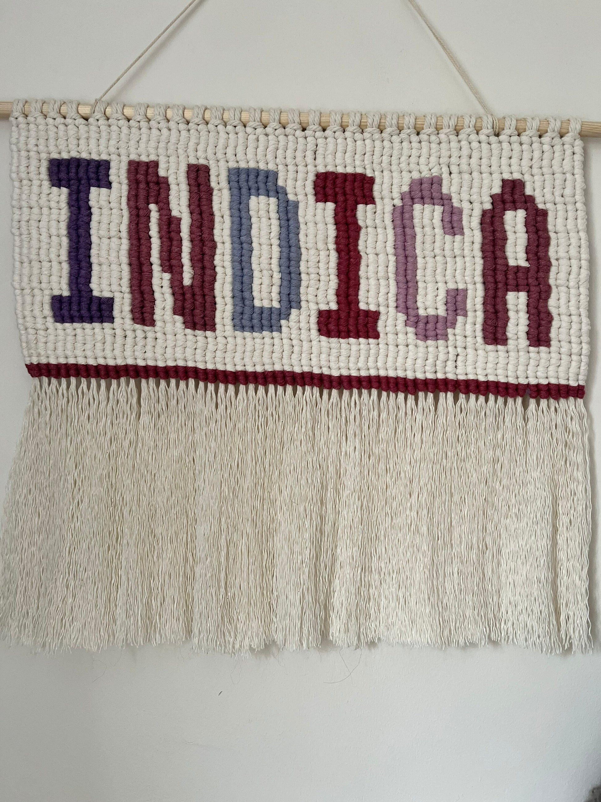 Macrame Custom Name wall hanging