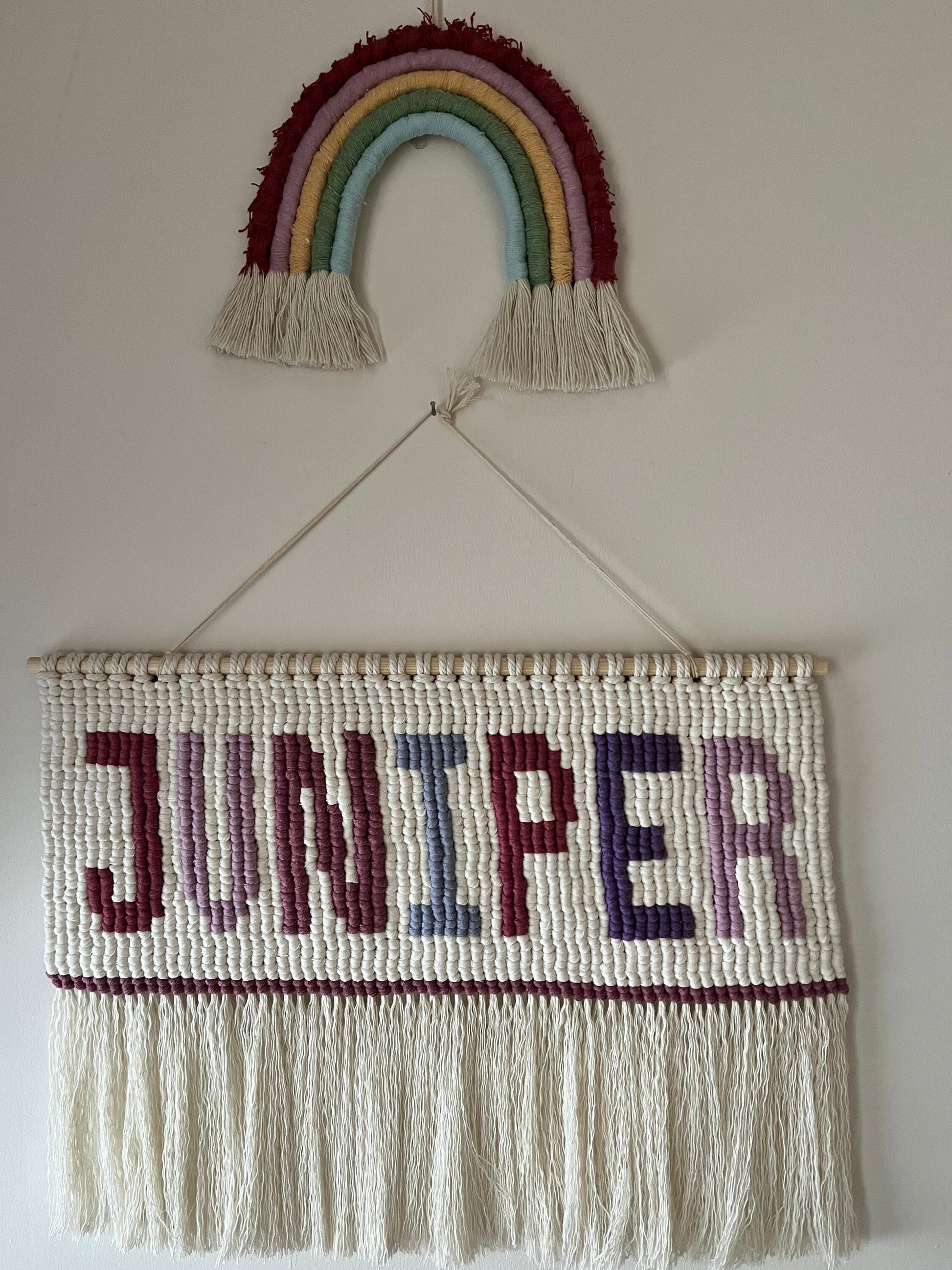 Macrame Custom Name wall hanging