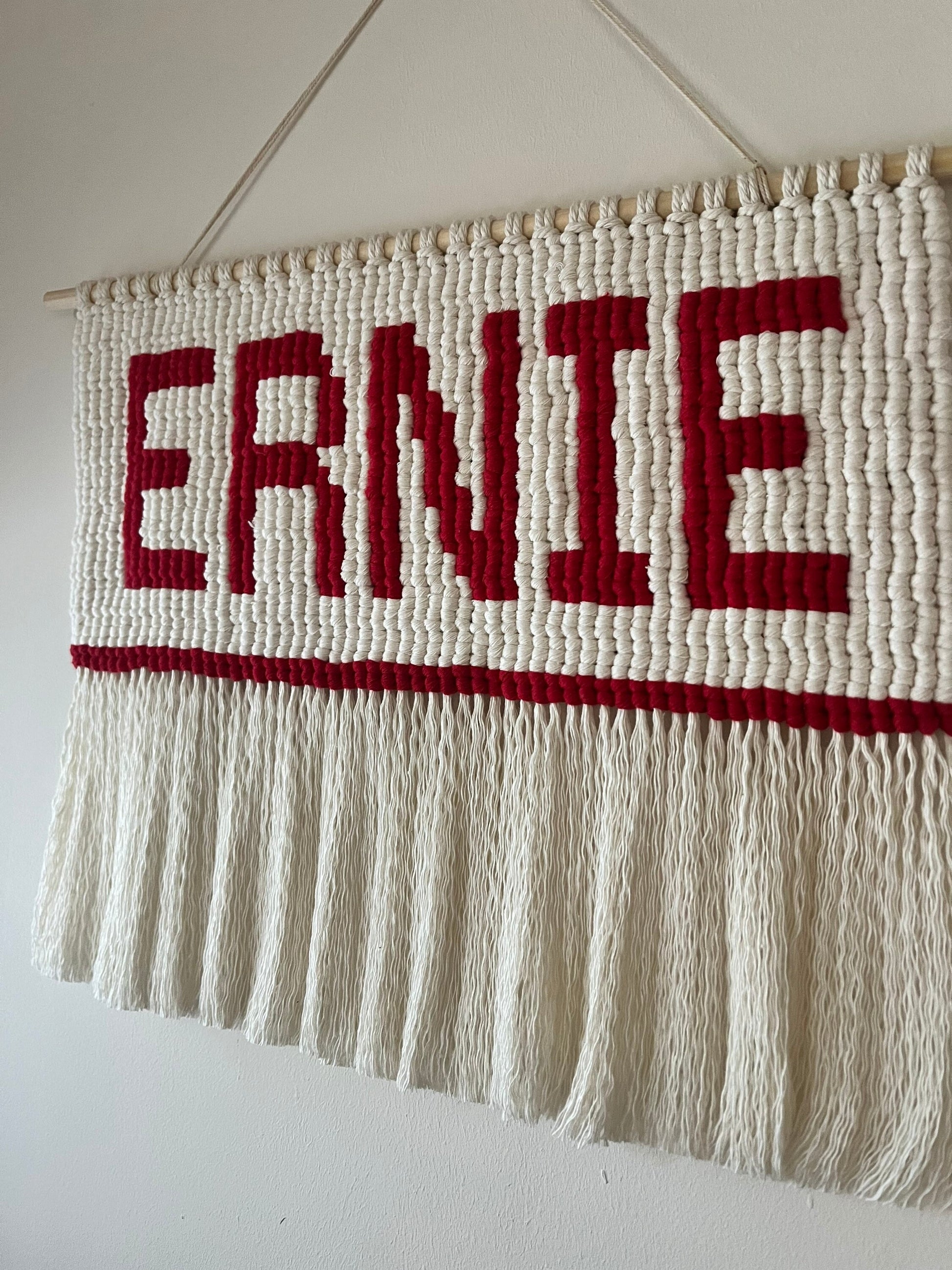 Macrame Custom Name wall hanging