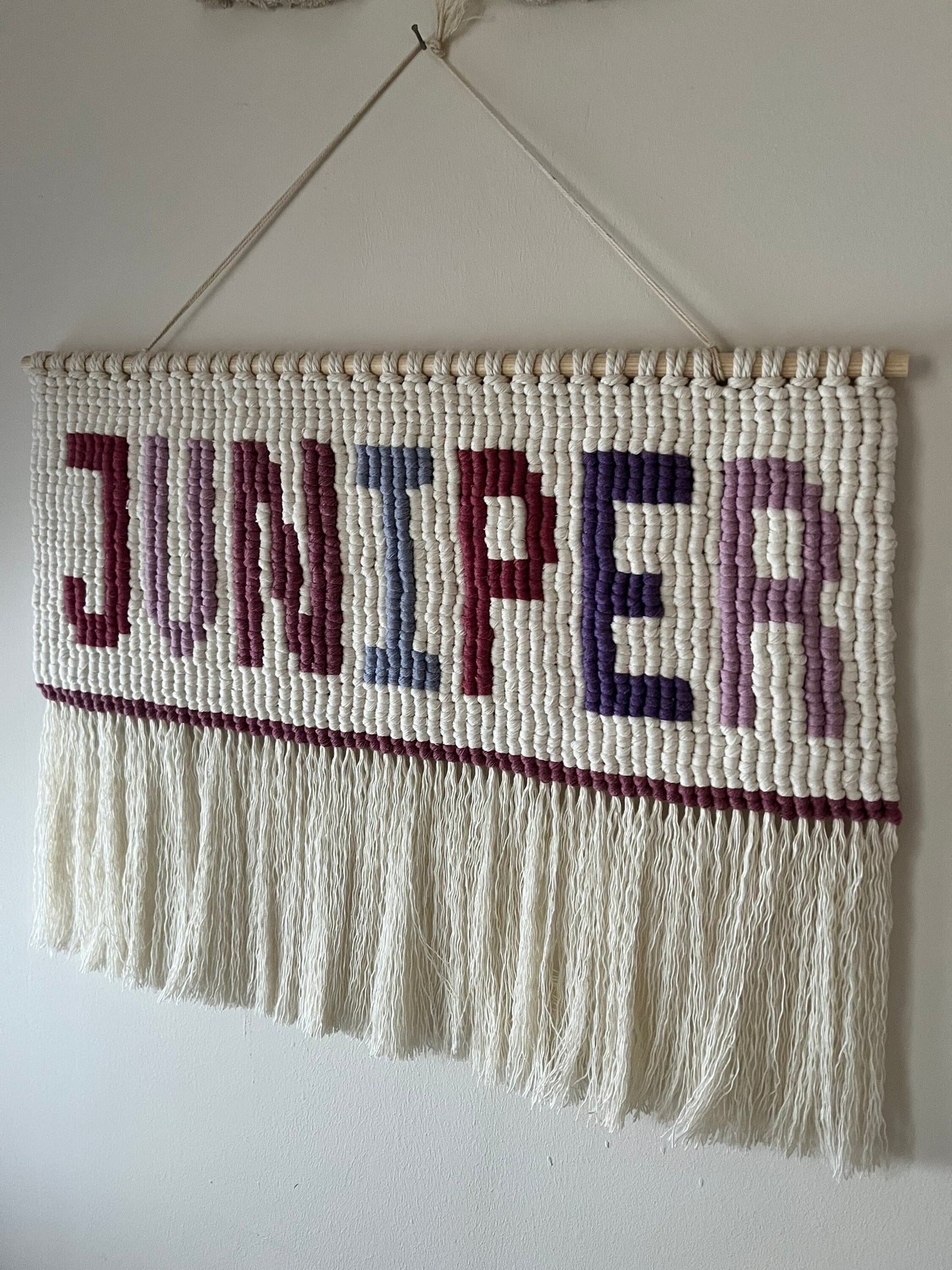 Macrame Custom Name wall hanging